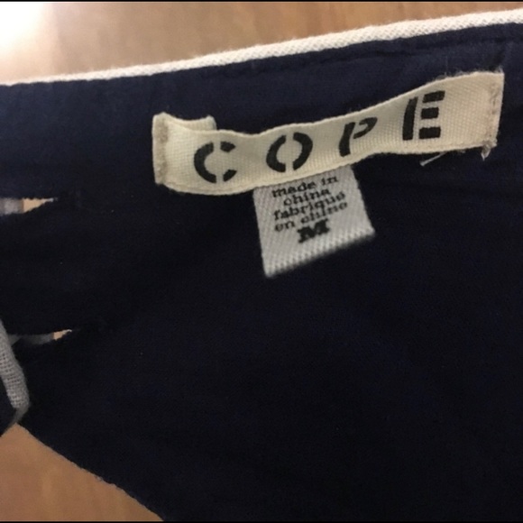 UO COPE Linen Dress in Navy - Picture 7 of 8